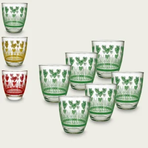 Set 6 Bicchieri Cuoricini Bombato In Vetro 25Cl
