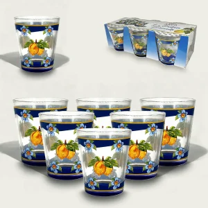 Set 6 Bicchieri La Costiera Agrumi In Vetro 30Cl