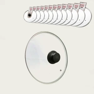 Coperchio In Vetro Con Bordo In Acciaio Inox