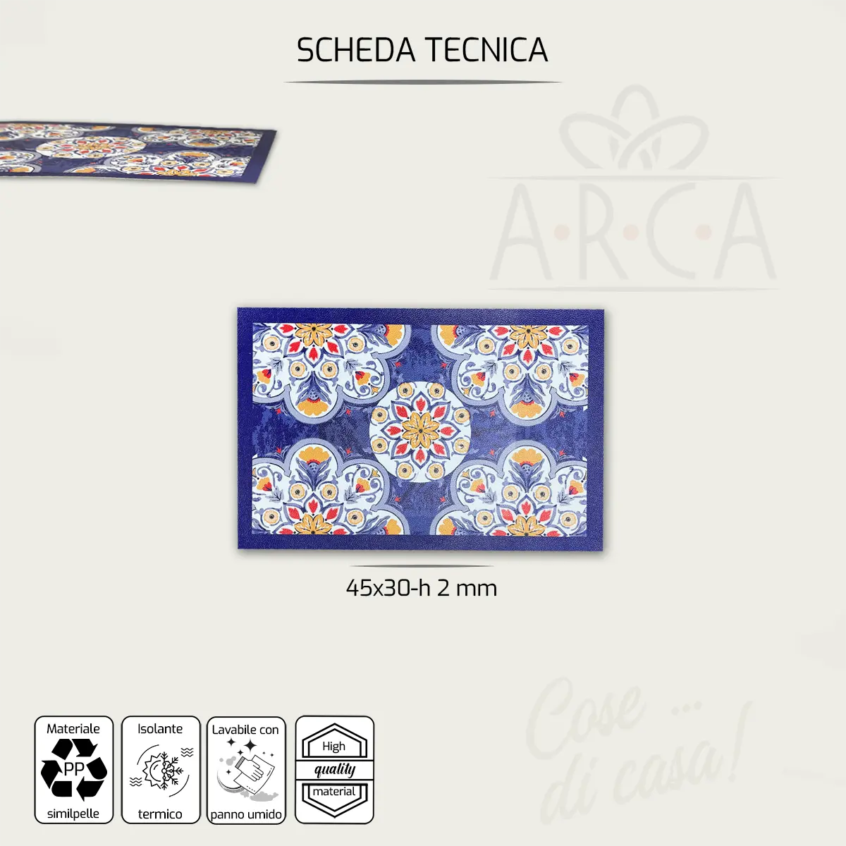 Tovaglietta Capri 45×30 cm In Similpelle - immagine 3
