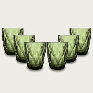 Set 6 Tumbler In Vetro Melody Verde