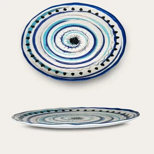 Ovale Melamina Spirale Blu