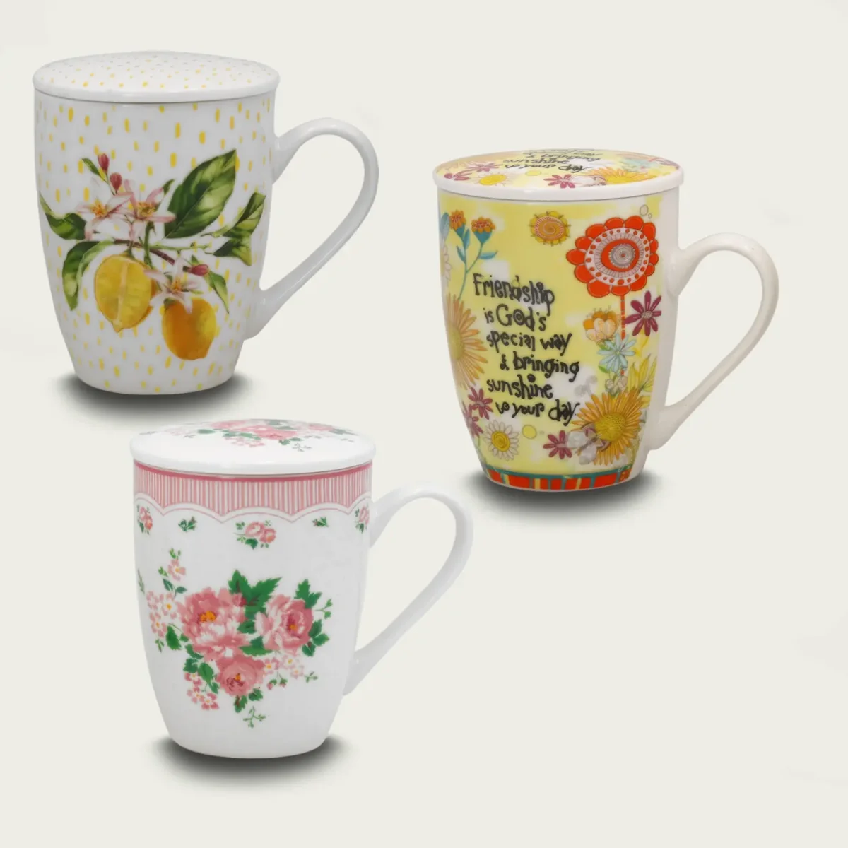 Tisaniere Con Filtro Flowers 30Cl In Porcellana - immagine 2