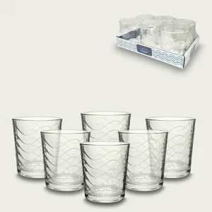 Set Bicchieri Waves In Vetro 25Cl