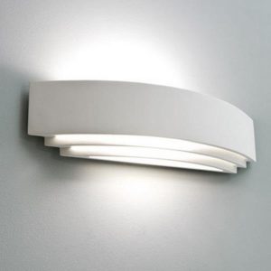 Applique in gesso lampada a parete moderno attacco E27 3 tagli a muro Art.105