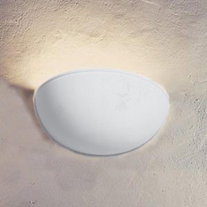 Applique in gesso lampada parete moderno attacco E27 coppa Art.301