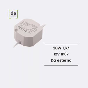 Alimentatore 20W 12V 1.67a ip67 – de Sanctis Light & Design