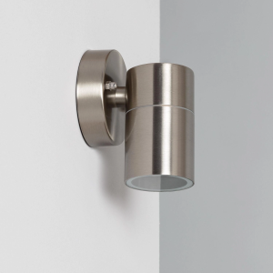 Applique da Parete Per Esterni monoemissione Acciaio Satin – de Sanctis Light & Design