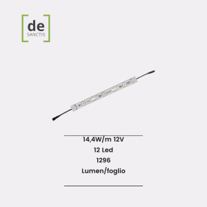Barra Led rigida 14,4W 12Led 160° 24V – De Sanctis Light & Design
