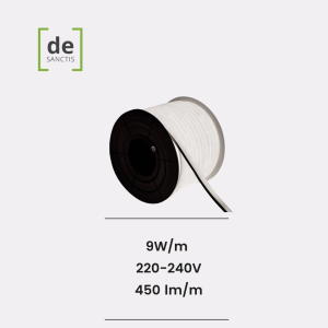 Bobina 50m Striscia LED Neon Regolabile 220V Semicircolare 180° 7.5W/m IP67 – De Sanctis Light and Design