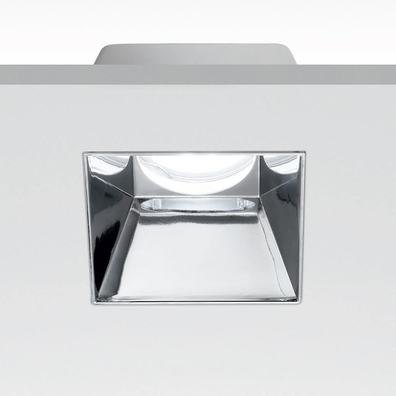 Faretto a incasso in gesso con cover cromo GU10 Astra Q – Gea Led