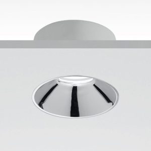 Faretto a incasso in gesso con cover cromo GU10 Astra R – Gea Led