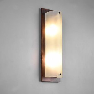 Applique Led rettangolare in legno e vetro bianco Pali E27 – Trio Lighting