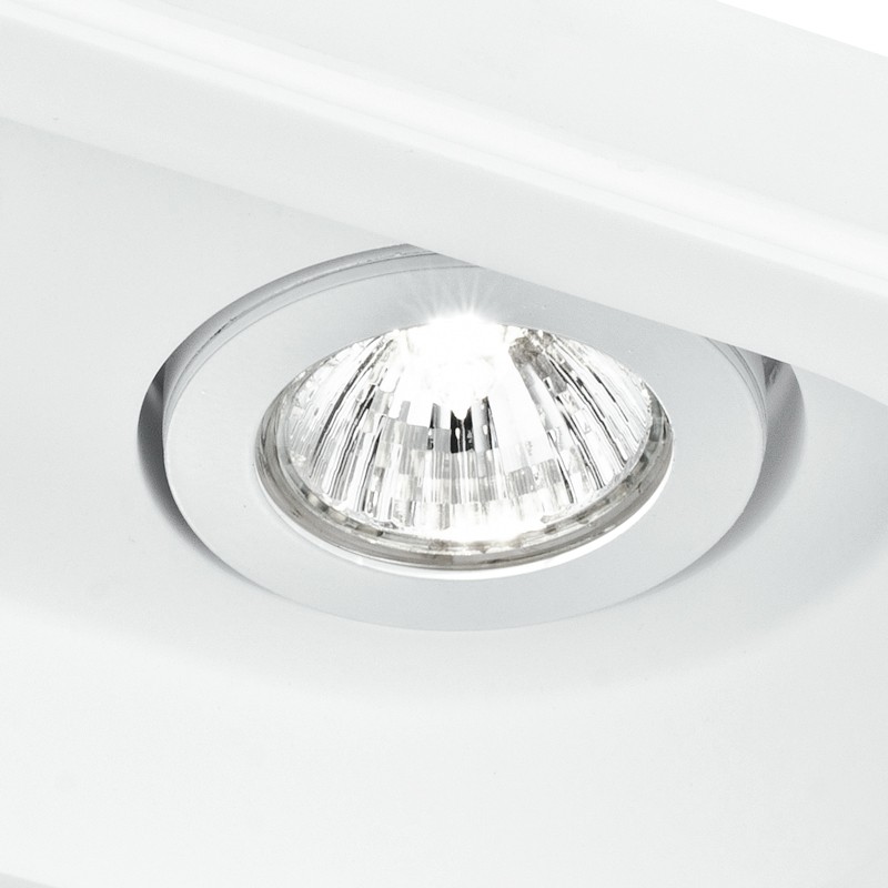 Intec Light Porta faretto da incasso in gesso orientabile quadrato Morgana Q1 - immagine 3