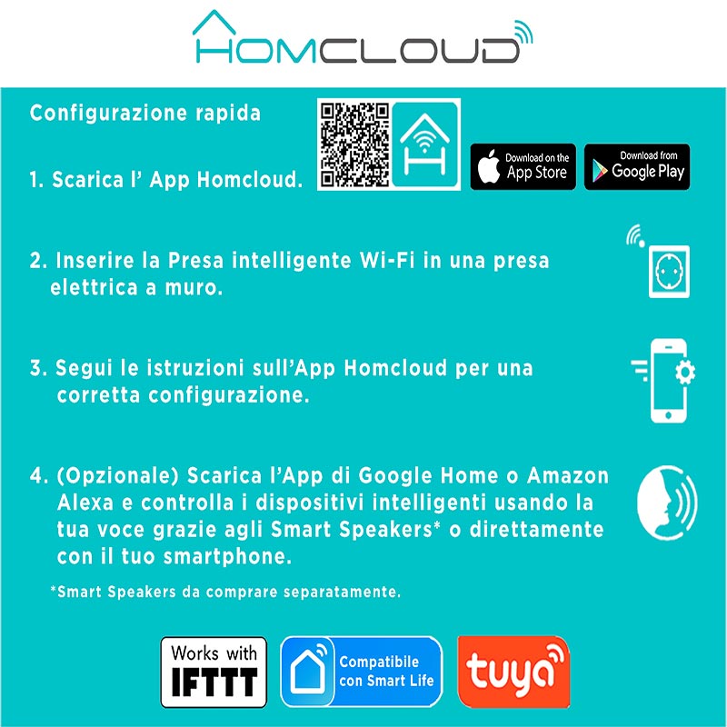 Multipresa Wi-Fi 16A 4 Schuko+2USB control energia sp. schuk – Homcloud - immagine 4