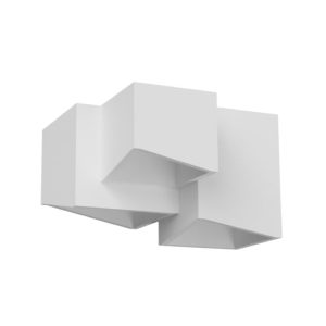 Plafoniera in gesso cubo asimmetrico per 3 GX53 plafone PLAP05 – CF Original