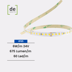 Striscia led monocolore 2835 5 metri 6W/M 24V 60Led/M IP65 – de Sanctis Light Design