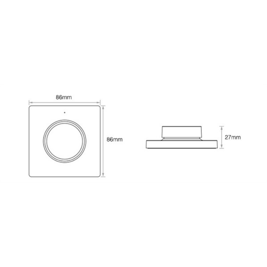 Telecomando Magnetico Bianco RF con manopola Monocolore e Cct – De Sanctis Light & Design - immagine 3