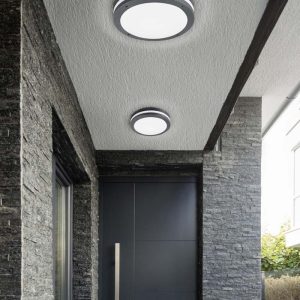 Plafoniera Led per esterni Piave con sensore di movimento IP54 D. 30 cm- Trio Lighting
