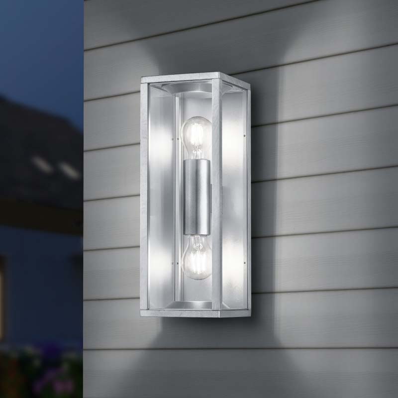 Applique da esterno Led Garonne rettangolare E27 IP44 da 1/2 lampadine- Trio Lighting - immagine 2