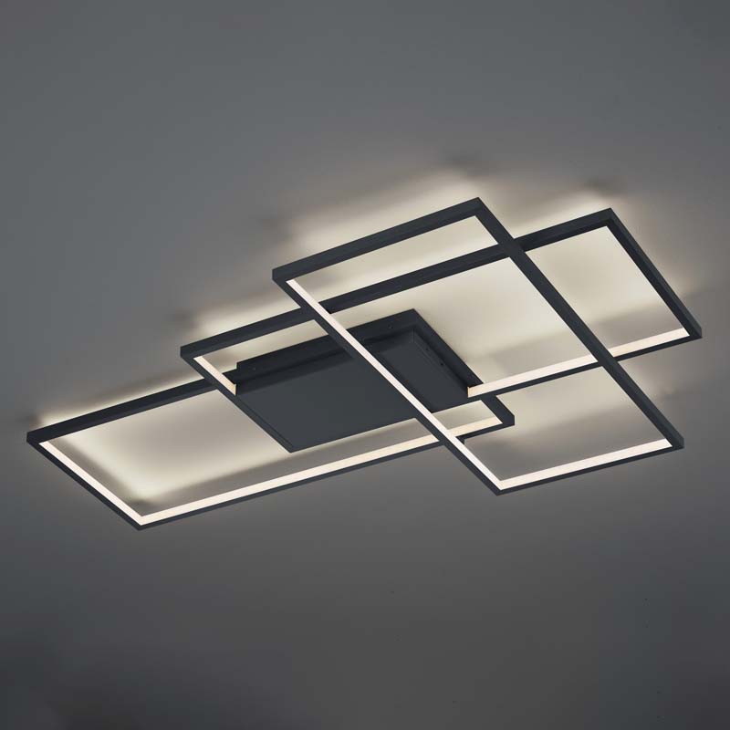 Plafoniera Led Thiago RGB con telecomando e tecnologia Wiz 39W L.114 cm – Trio lighting - immagine 3