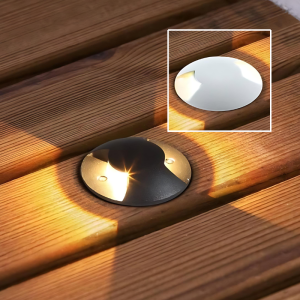 Segnapasso LED da incasso luce indiretta Bianco/Nero 0,7w IP67 – De Sanctis Light & Design